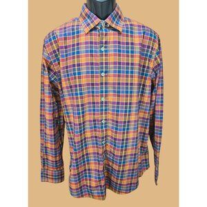 Robert Graham X Mens Tailored Fit Button-Down Shirt Large